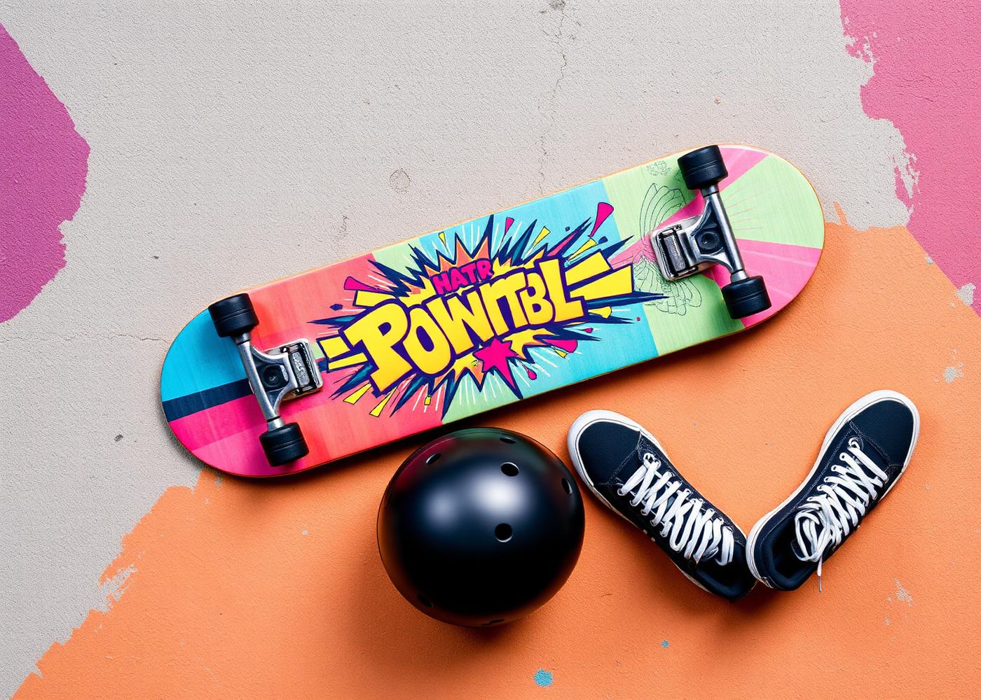 Skateboards, helmets and pads used in every lesson